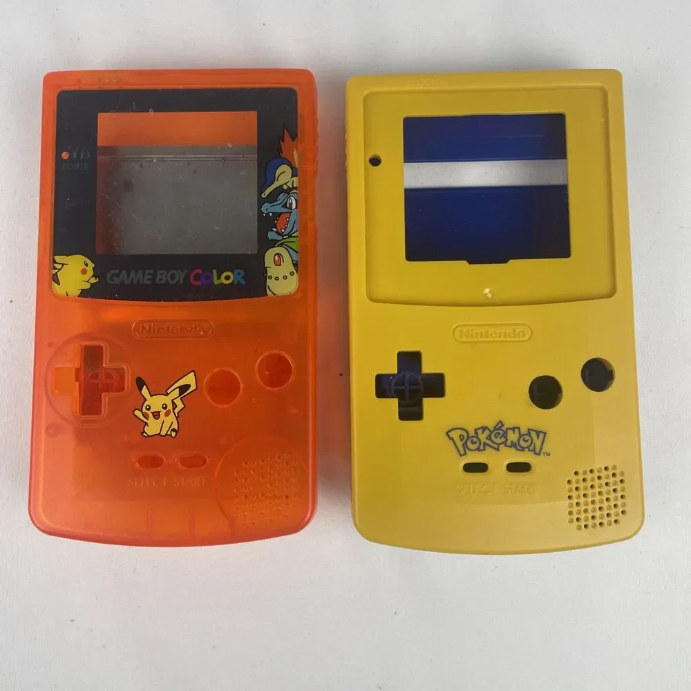 Nintendo Game Boy Pocket MGB-001 Black + Case & Pokémon Reshells~ Tested Working